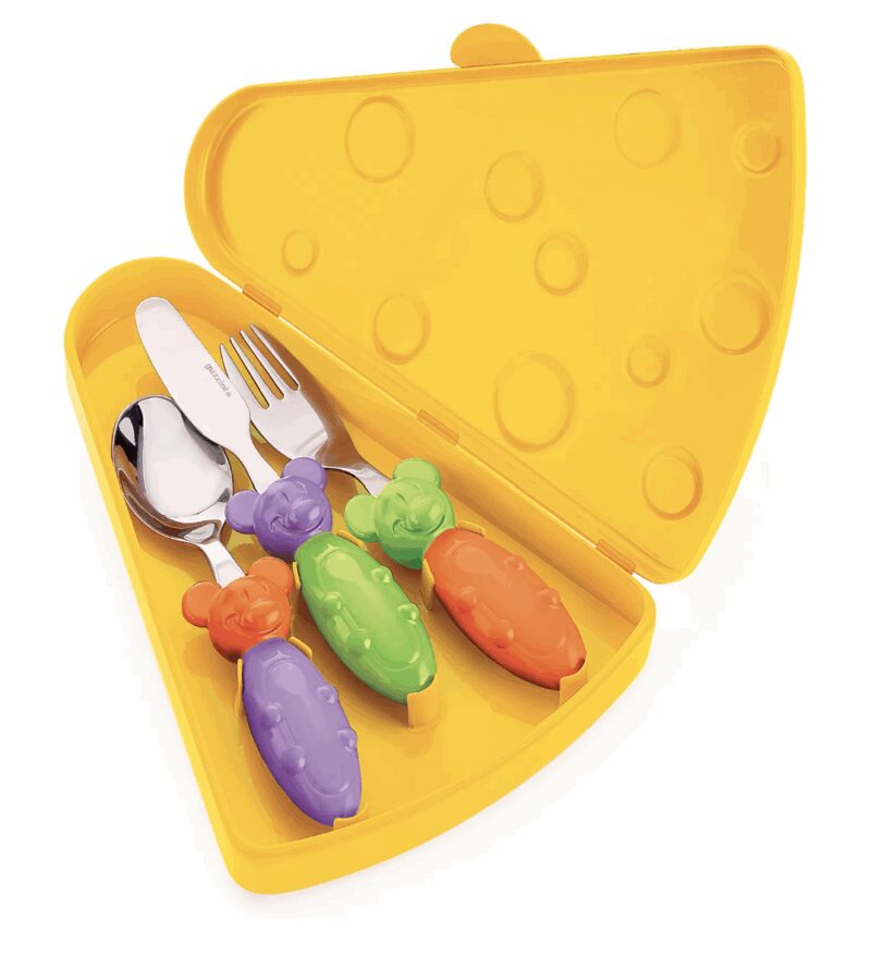 Set de 3 petits couverts avec étui "Tip Top Tap" GUZZINI