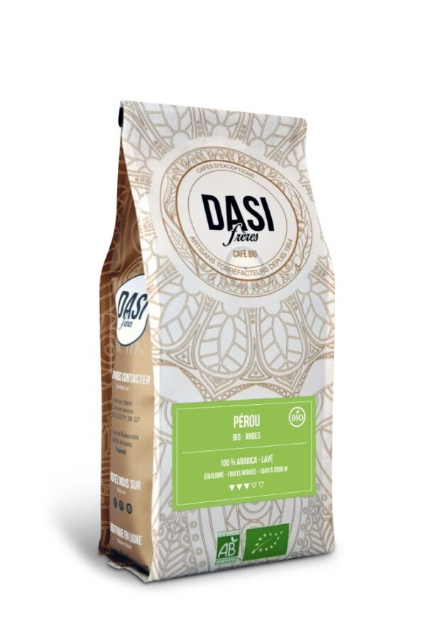Café en grains "Pérou Bio" 250G DASI FRERES