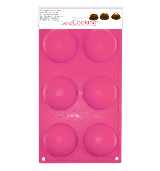 Moule silicone 6 demi-sphères SCRAPCOOKING