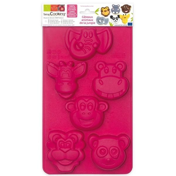 Moule en silicone "Animaux de la jungle" SCRAPCOOKING