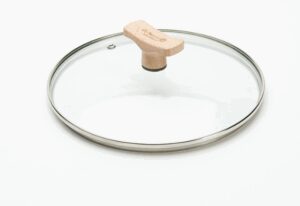 Couvercle en verre pontet en bois DE BUYER