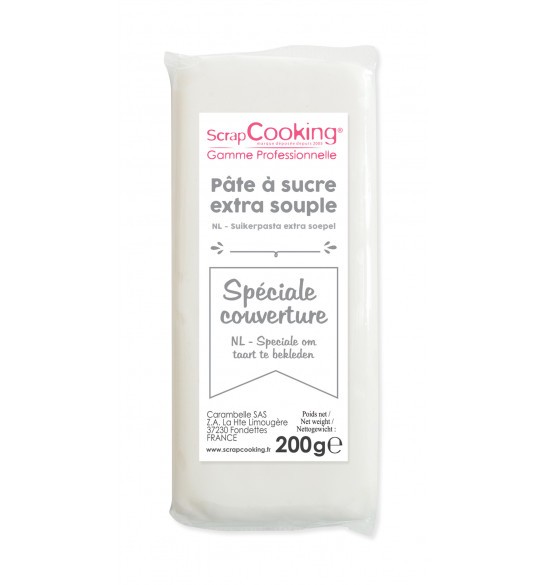 Pâte à sucre de couverture blanche SCRAPCOOKING