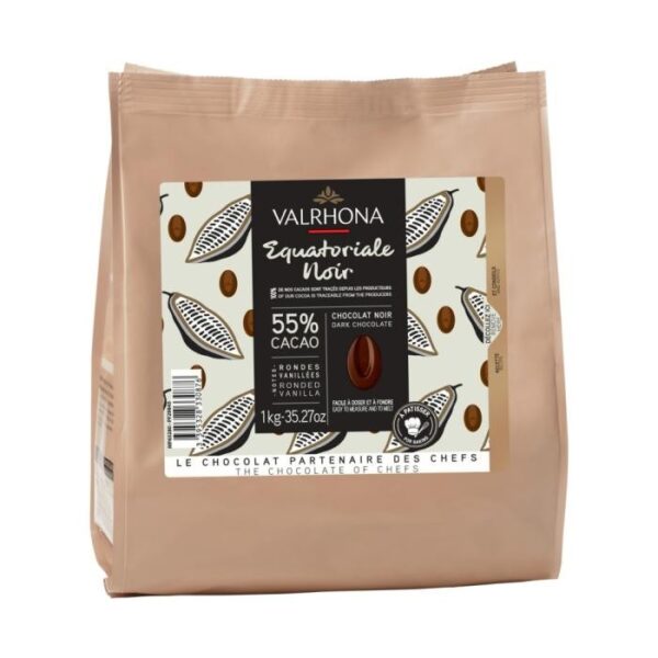 Chocolat de couverture Equatoriale noir 55% VALHRONA