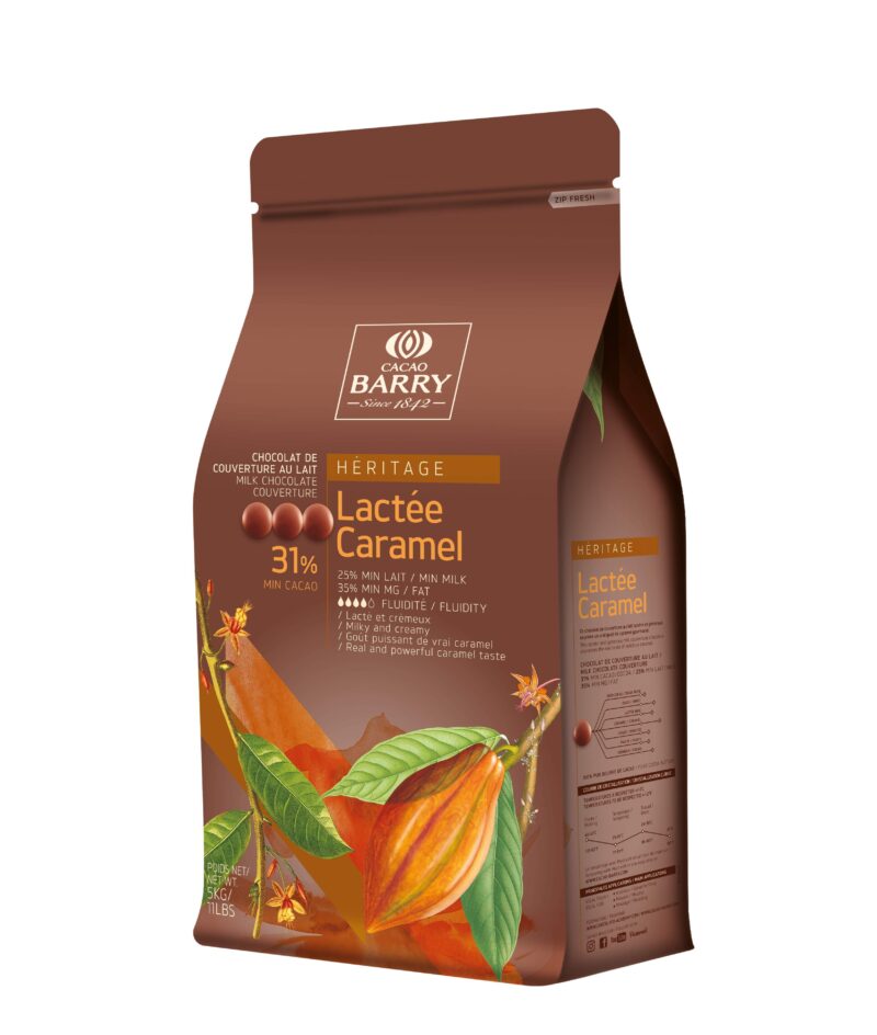 Chocolat lactée caramel 31% 1kg Cacao Barry
