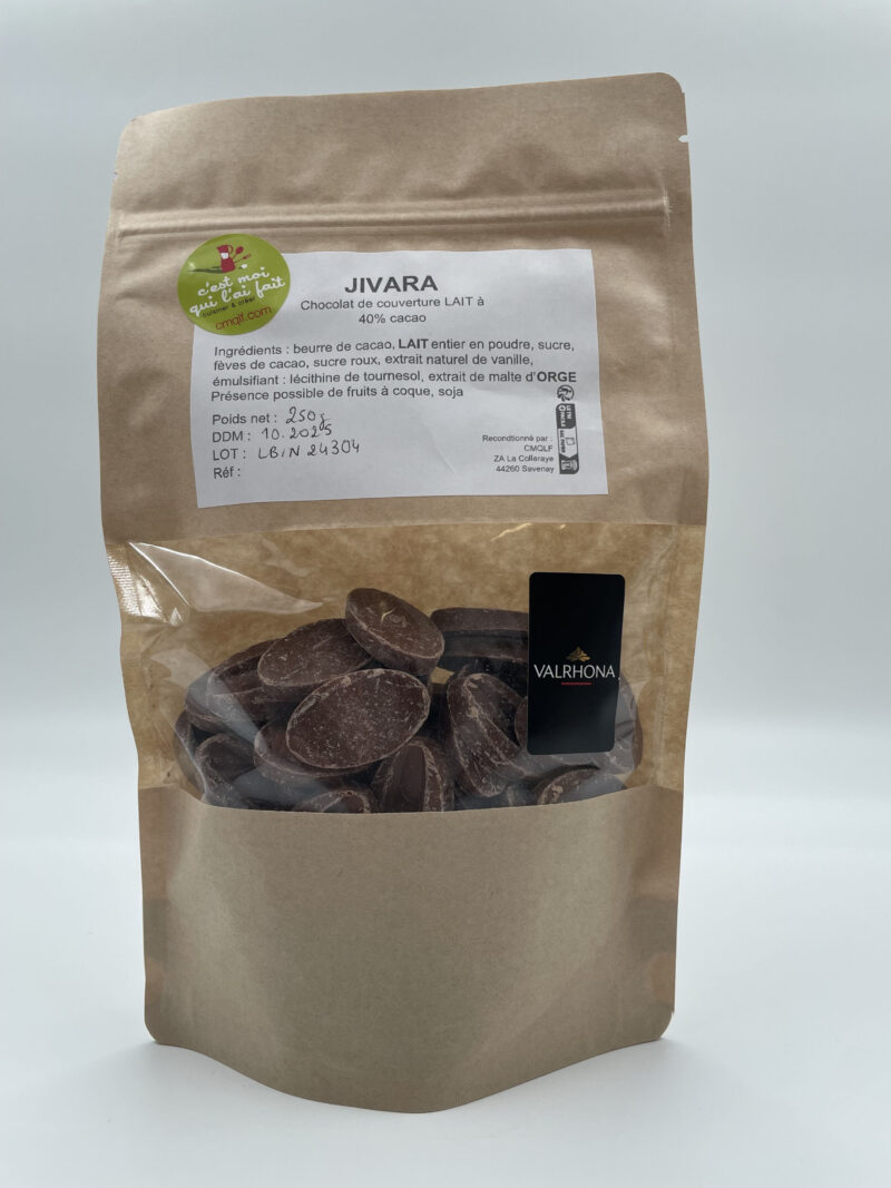 Chocolat de couverture au lait Jivara 40% 250g VALHRONA