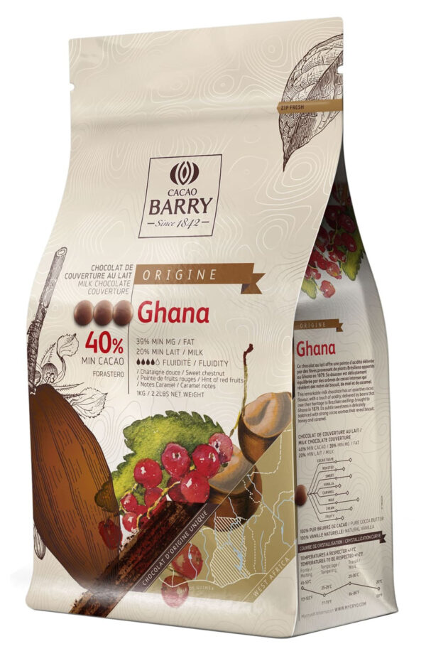 Chocolat lait Ghana 40% 1kg BARRY