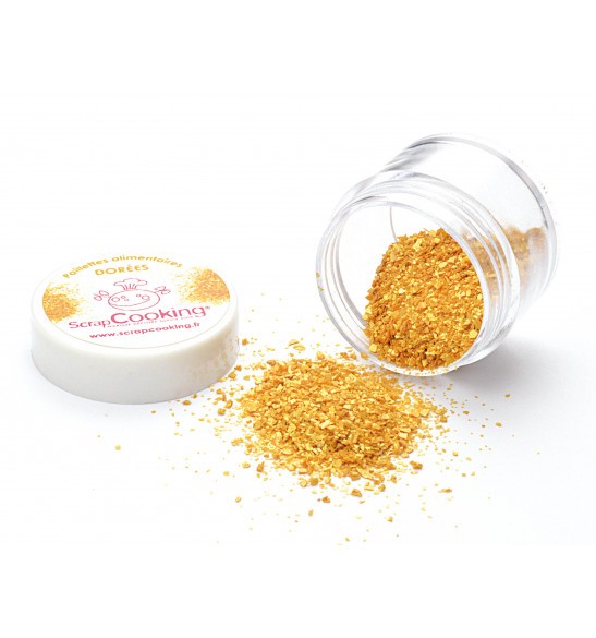Paillettes alimentaires dorées 5gr SCRAPCOOKING