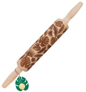 Rouleau bois "feuille tropicale" 39cm SCRAPCOOKING