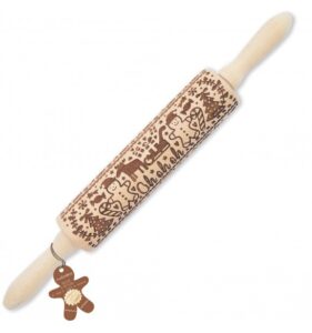 Rouleau empreintes bois "gingerman" 39cm SCRAPCOOKING