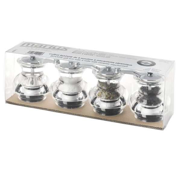 Coffret de 4 moulins avec manivelle 7 cm DE BUYER