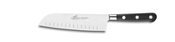 Couteau Santoku alvéolé forgé rivets inox "idéal" 18cm SABATIER