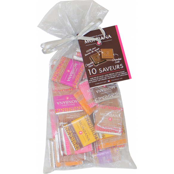 Sachet chrysalide 50 carrés de chocolat MONBANA