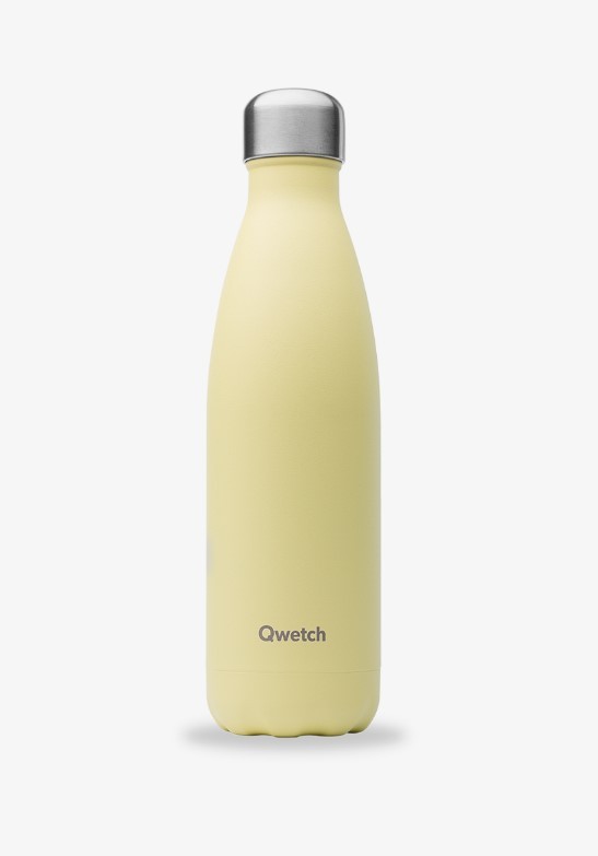 Bouteille isotherme Originals jaune pastel 500ml QWETCH