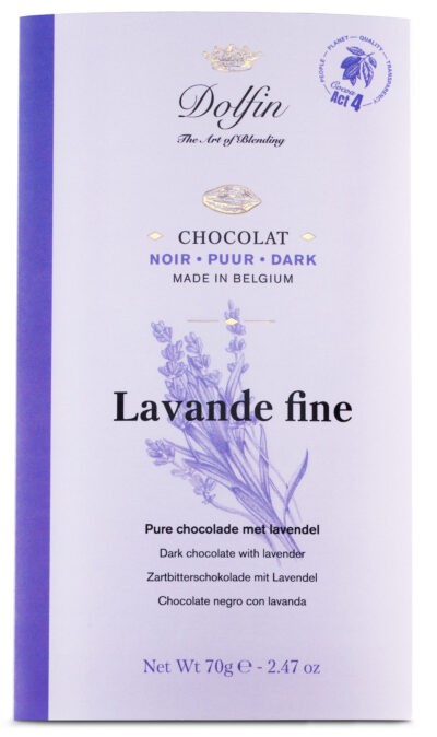 Tablette de chocolat noir "lavande fine" DOLFIN
