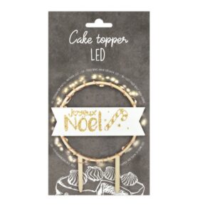 Cake topper led "Joyeux Noël" SCRAPCOOKING