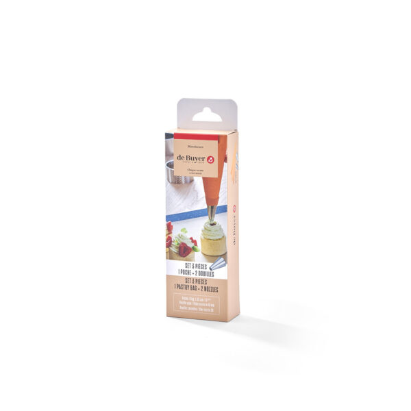 Set 3 pièces 1 poche pâtissière + 2 douilles DE BUYER